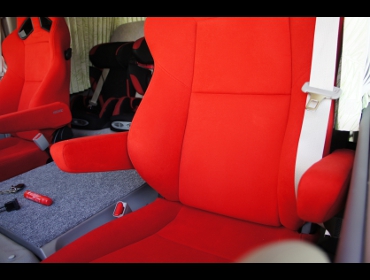 TOYOTA�@�R�[�X�^�[�@�h�A�����@�Ɂ@RECARO�i���J���j�@SR-7F�@KK100�@RED�@�A�[�����X�g�t���@�~���E�@����