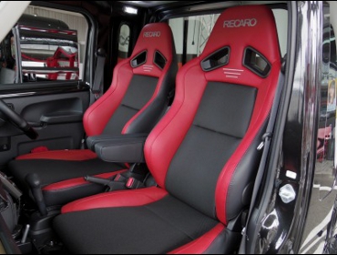 RECARO�i���J���V�[�g�j�@DAIHATSU�@�n�C�[�b�g�g���b�N�@�W�����{�@S510�i2018�N3���j�@�Ɂ@RECARO�i���J���j�@SR-7F�@Lassic�@RED�@�A�[�����X�g�t�����V�[�g�q�[�^�[�t���@�~���E�@����