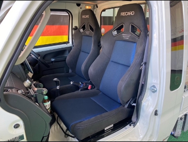 DAIHATSU�@�n�C�[�b�g�W�����{�@500P�i2017�N�j�@�Ɂ@RECARO�i���J���j�@SR-7F�@GK100�@BK/�u���[�@�~���E�@����