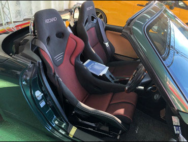 DAIHATSU�@�R�y���@L880K�i2008�N�j�@�Ɂ@RECARO�i���J���j�@TS-G�@GK�@BK/RED�@�V�[�g�q�[�^�[�t���@���@SR-7F�@GK100�@BK/RED�@�V�[�g�q�[�^�[�t���@����