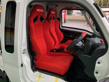 DAIHATSU�@�n�C�[�b�g�@S510P�@�Ɂ@RECARO�i���J���j�@SR-7F�@KK100�@RED�@A/R�@���@SR-7�@KK100�@RED�@����