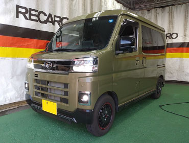 DAIHATSU�@�A�g���[�@S710V�i2022�N�j�@�Ɂ@RECARO�i���J���j�@SR-7F�@GU100H�@�u���E���@�V�[�g�q�[�^�[�t���@����