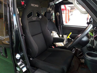 DAIHATSU�@�n�C�[�b�g�J�[�S�@S331V�@�Ɂ@RECARO�i���J���j�@SR-7F�@GK100H�@BK/BK�@�A�[�����X�g�t���@�V�[�g�q�[�^�[�t���@����