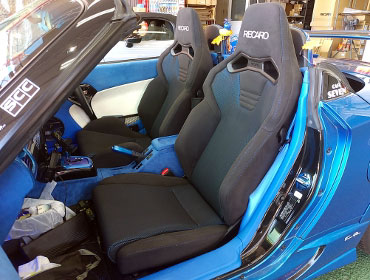 DAIHATSU�@�R�y���@LA400K�i2014�N�j�@�Ɂ@RECARO�i���J���j�@SR-S�@BK100H�@BK/�u���[�@�V�[�g�q�[�^�[�t���@���@SR-C�@BK100H�@BK/�u���[�@�V�[�g�q�[�^�[�t���@����