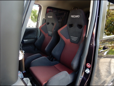 RECARO�i���J���V�[�g�j�@HONDA�@N-BOX�Ƀ��J���@SR-6�@GK100S�@�V�[�g�q�[�^�[�t���@BK/RED�@�~2�r�@����