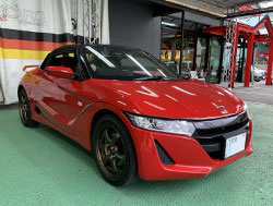 HONDA�@S660�A���t�@�@DBA-JW5�i2019�N�j�@�Ɂ@RECARO�i���J���j�@RCS�@BK�V�F��/RED���b�V���@�V�[�g�q�[�^�[�t���@���@SR-7�@GU100H�@�u���E���@�V�[�g�q�[�^�[�t���@����