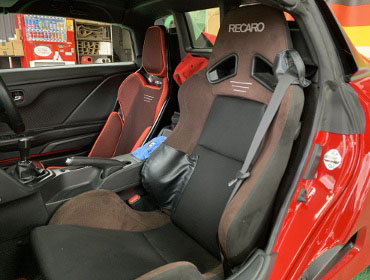 HONDA�@S660�A���t�@�@DBA-JW5�i2019�N�j�@�Ɂ@RECARO�i���J���j�@RCS�@BK�V�F��/RED���b�V���@�V�[�g�q�[�^�[�t���@���@SR-7�@GU100H�@�u���E���@�V�[�g�q�[�^�[�t���@����