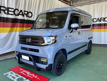 HONDA�@N-VAN�@JJ2�i2024�N�j�@�Ɂ@RECARO�i���J���j�@SR-C�@BK100H�@A/R�@BK/�u���[�@�V�[�g�q�[�^�[�t���@����