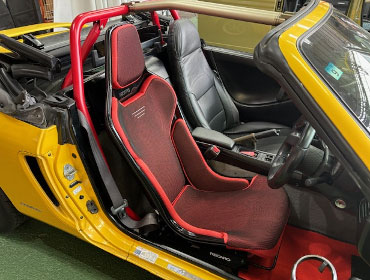 HONDA�@�r�[�g�@PP1�i1991�N�j�@�Ɂ@RECARO�i���J���j�@RCS�@BK�V�F��/RED���b�V���@����