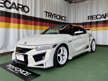 HONDA�@S660�@JW5�i2015�N�j�@�Ɂ@RECARO�i���J���j�@RCS�@�T�E���h�G�f�B�V�����@�z���C�g�V�F��/���b�h���b�V���@���@RCS�@�z���C�g�V�F��/���b�h���b�V���@�V�[�g�q�[�^�[�t���@����