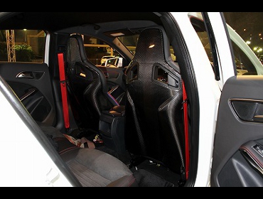 RECARO�i���J���V�[�g�j�@�����Z�f�X�x���c�@AMG-A45R�@Racing Edition�Ƀ��J���@�X�|�[�c�X�^�[LL100H���U�[SE�@BK���U�[�@�J�[�{���o�b�N�V�F���@�~2�r�@����