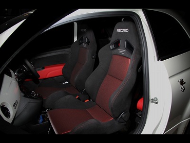 RECARO�i���J���V�[�g�j�@ABARTH�@�A�o���g595�@�c�[���Y����RECARO�i���J���j�@SR-7�@GK100�@BK/RED�@�~2�r�@����