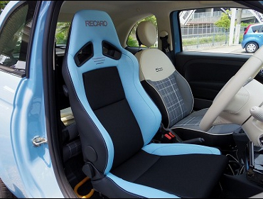 RECARO�i���J���V�[�g�j�@�t�B�A�b�g500�Ƀ��J���@SR-7F�@Lassic�@�V�[�g�q�[�^�[�t���@BK/BL�@����