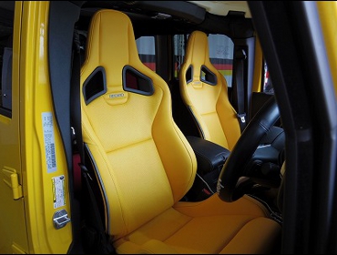 Jeep�@�����O���[�@JK36L�@�Ɂ@RECARO�i���J���j�@�X�|�[�c�X�^�[LL100H���U�[SE�@����Yellow�@�~2�r�@����