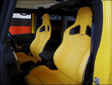 Jeep�@�����O���[�@JK36L�@�Ɂ@RECARO�i���J���j�@�X�|�[�c�X�^�[LL100H���U�[SE�@����Yellow�@�~2�r�@����