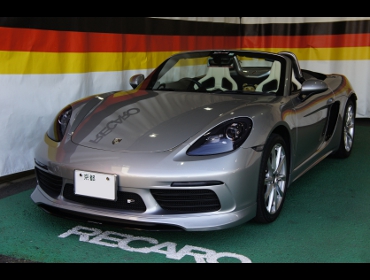 PORSCHE�i�|���V�F�j�@718�{�N�X�^�[�i2017�N�j�@�Ɂ@RECARO�i���J���j�@�X�|�[�c�X�^�[Ll100H���U�[SE�@�z���C�g���U�[�iBK/SI�����C���j�@�o�b�N�J�[�{���V�F���@�~���E�@����