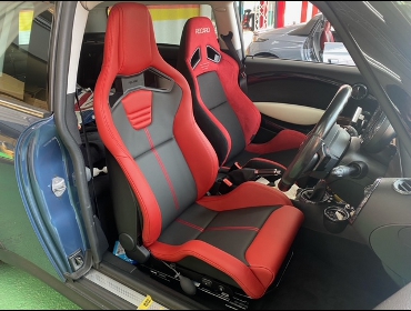 BMW�@MINI�N�[�p�[S�@�N���u�}���@R55�@�Ɂ@RECARO�i���J���j�@�X�|�[�c�X�^�[�@LL210H�@RED�@�V�[�g�q�[�^�[�t���@���@SR-7�@GU100H�@RED�@�V�[�g�q�[�^�[�t���@����