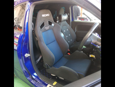 �A�o���g595�@�Ɂ@RECARO�i���J���j�@SR-7�@GK100�@BK/�u���[�@�V�[�g�q�[�^�[�t���@����