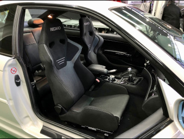 BMW�@�N�[�y�@E46�@M3�i2001�N�j�@�Ɂ@RECARO�i���J���j�@TS-G�@GK�@BK/SIL�@�V�[�g�q�[�^�[�t���@���@SR-6�@GK100S�@BK/SIL�@�V�[�g�q�[�^�[�t���@����