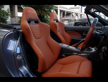 RECARO�i���J���V�[�g�j�@MAZDA�@���[�h�X�^�[�@NB6C��RECARO�i���J���j�@�X�|�[�cJC���U�[SE�@�u���E���i���S�I�����W���X�e�b�`�I�����W�j�@�~2�r�@����