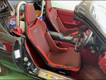 MAZDA�@���[�h�X�^�[�@NA6CE�i1991�N�j�@�Ɂ@RECARO�i���J���j�@RCS�@BK�V�F��/RED���b�V���@�~���E�@����