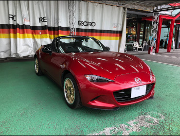 MAZDA�@���[�h�X�^�[�@ND5RC�@�Ɂ@RECARO�i���J���j�@TS-G�@GK�@BK/RED�@�V�[�g�q�[�^�[�t���@����