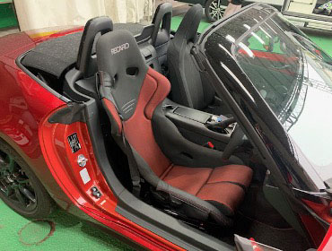 MAZDA�@���[�h�X�^�[�@ND5RC�i2022�N�j�@�Ɂ@RECARO�i���J���j�@TS-G�@GK�@BK/RED�@�V�[�g�q�[�^�[�t���@����