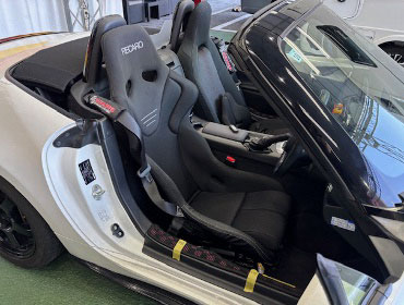 MAZDA�@���[�h�X�^�[�@ND5RC�i2017�N�j�@�Ɂ@RECARO�i���J���j�@RS-G�@GK�@BK/BK�@�V�[�g�q�[�^�[�t���@����