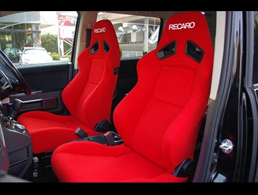 RECARO�i���J���V�[�g�j�@MITSUBISHI�@�f���J�@D5��RECARO�i���J���j�@SR-7F KK100 RED�@�~2�r�@����