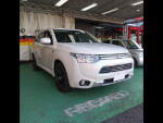 MITSUBISHI�@�A�E�g�����_�[PHEV�@GG2W�i2015�N�j�@�Ɂ@RECARO�i���J���j�@SR-7F�@KK100�@BK�@����