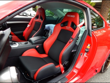 NISSAN�@�X�J�C���C���N�[�y�@CKV36��RECARO�i���J���jSR-7�@Lassic�@�V�[�g�q�[�^�[�t���@RED�@�~2�r�@����