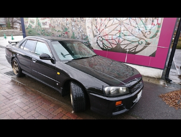 NISSAN�@�X�J�C���C���@ER34�@4�h�A�@FR�@�Ɂ@RECARO�i���J���j�V�[�g����