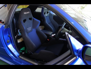 NISSAN�@�X�J�C���C��GT-R�@BNR34�i2001�N�j�@�Ɂ@RECARO�i���J���j�@SR-6�@GK100S�@BK/BL�@���@SR-7F�@GK100�@BK/BL�@����