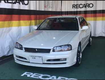 NISSAN�@�X�J�C���C���@ER34�i2001�N�j�@�Ɂ@RECARO�i���J���j�@RS-GS�@RED�@����