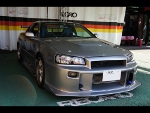 RECARO�i���J���V�[�g�j�@NISSAN�@�X�J�C���C���@GT-R�@BNR34�i1999�N�j�@�Ɂ@RECARO�i���J���j�@�X�|�[�c�X�^�[�@���~�e�b�h�G�f�B�V�����@�u���[�@�J�[�{���o�b�N�V�F���d�l�@�~���E�@����