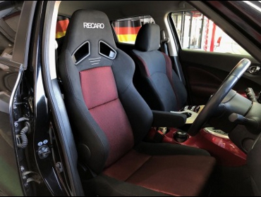 NISSAN�@�W���[�N�@NF15�i2012�N�j�@�Ɂ@RECARO�i���J���j�@SR-7F�@GK100�@BK/RED�@����