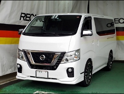 NISSAN�@NV350�L�����o���@E26�i2018�N�j�@�Ɂ@RECARO�i���J���j�@LX-F�@IN110�@BK�@�~���E�@����