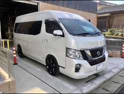 NISSAN�@NV350�L�����o���@�}�C�N���o�XGX2018�@�t�����g��l�|���@�Ɂ@RECARO�i���J���j�@SR-7F�@GU100�@RED�@�~���E�@����