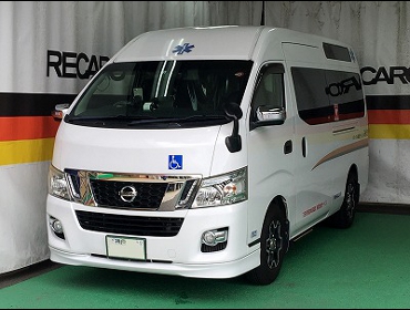 NISSAN�@NV350�L�����o���i2014�N�j�@���^�N�V�[�@�Ɂ@RECARO�i���J���j�@SR-7F�@KK100�@BK�@���ʃJ�o�[�@����