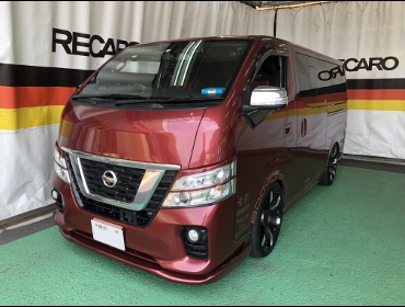 NISSAN�@�L�����o���@E26�@�Ɂ@RECARO�i���J���j�@SR-7F�@GK100�@BK/RED�@�V�[�g�q�[�^�[�t���@�~���E�@����