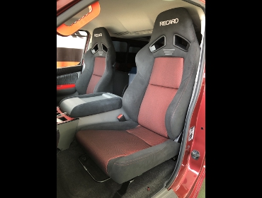 NISSAN�@�L�����o���@E26�@�Ɂ@RECARO�i���J���j�@SR-7F�@GK100�@BK/RED�@�V�[�g�q�[�^�[�t���@�~���E�@����