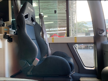 NISSAN�@�V�r���A���@W41�@�Ɂ@RECARO�i���J���j�@SR-7F�@GK100�@BK/�u���[�@���@SR-7�@GK100�@BK/�u���[�@���ʃV���[�g���H�@����