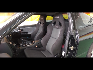 NISSAN�@180SX�@KPS13�i1990�N�j�@�Ɂ@RECARO�i���J���j�@SR-7�@GK100�@BK/SIL�@���@SR-7F�@GK100�@BK/SIL�@����