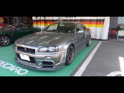 NISSAN�@�X�J�C���C���@R34�i2002�N�j�@�Ɂ@RECARO�i���J���j�@RS-_G�@GK�@BK/SIL�@����