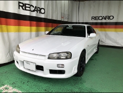 NISSAN�@�X�J�C���C���@ER34�@�Ɂ@RECARO�i���J���j�@�G���S���hLD�@BK�@����