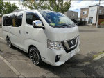 NISSAN�@NV350�L�����o���@�Ɂ@RECARO�i���J���j�@SR-7F�@GU100�@�u���E���@�V�[�g�q�[�^�[�t���@����