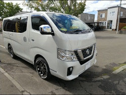 NISSAN�@NV350�L�����o���@�Ɂ@RECARO�i���J���j�@SR-7F�@GU100�@�u���E���@�V�[�g�q�[�^�[�t���@����