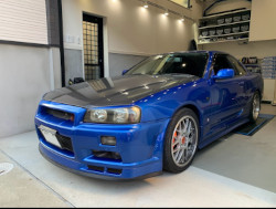 NISSAN�@�X�J�C���C���@ER34�@2WD�@2�h�A�@�Ɂ@RECARO�i���J���j�@SR-7�@GK100�@BK/�u���[�@�~���E�@����