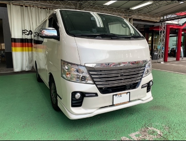 NISSAN�@NV350�L�����o���@�Ɂ@RECARO�i���J���j�@SR-7F�@GU100H�@�u���E���@����