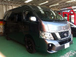 NISSAN�@NV350�L�����o���@�L�����s���O�J�[�@���C�h�n�C���[�t�i2022�N�j�@�Ɂ@RECARO�i���J���j�@�G���S���hMV�@BK�@���@SR-7F�@GU100�@�u���E���@����